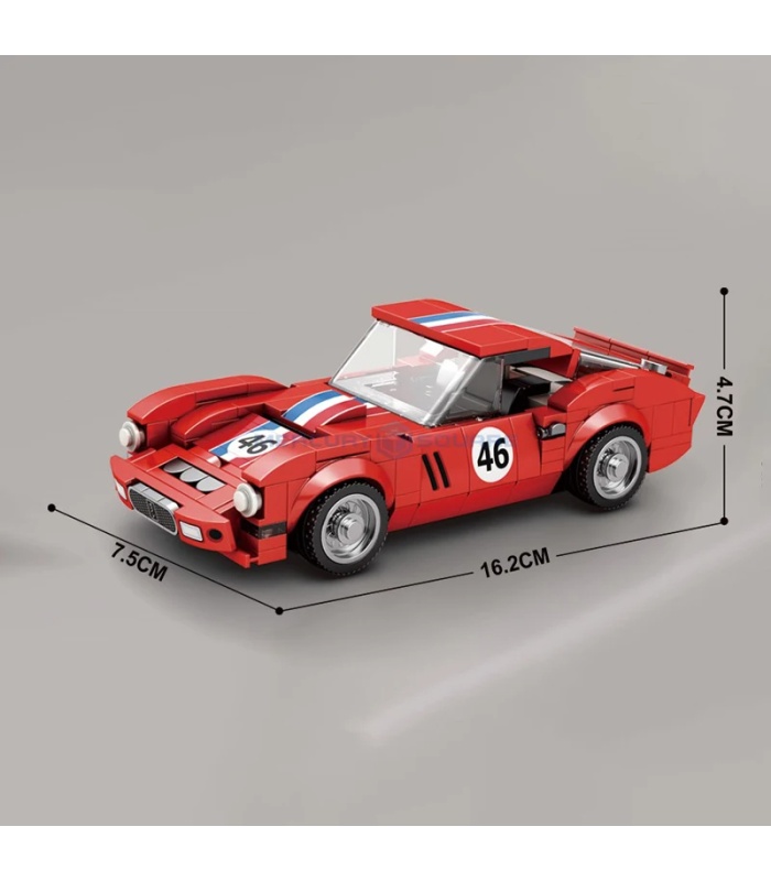 Ensemble de jouets de construction de voiture Reobrix 813 Red 250 GTO