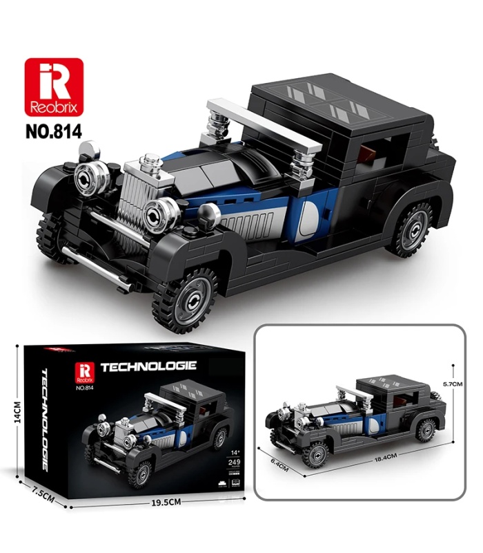 Juego de bloques de construcción de coches Bugatti Type 41 Royale Reobrix 814