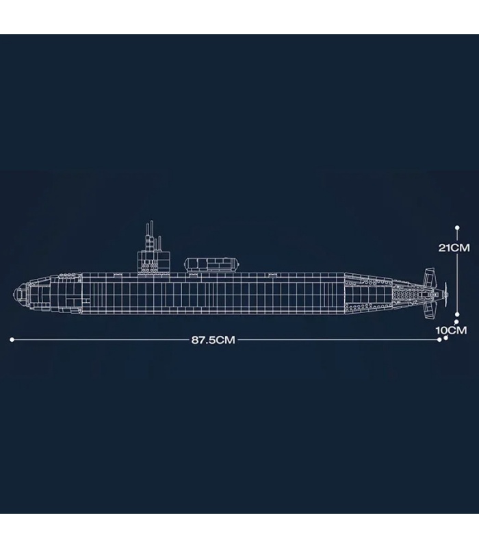 Reobrix 33049 U-Boot der Los-Angeles-Klasse SSN Militärbaustein-Spielzeugset