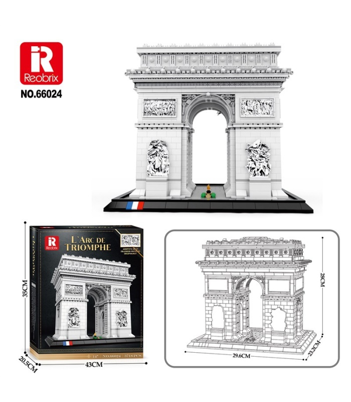 Reobrix 66024 Arc de Triomphe France Building Blocks Toy Set