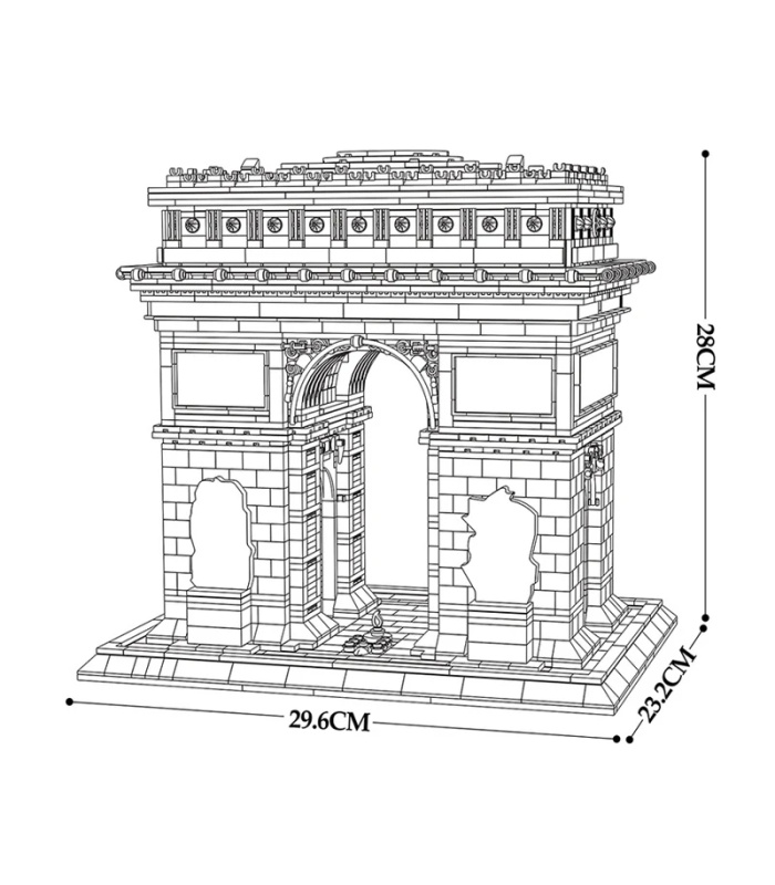 Reobrix 66024 Arc de Triomphe Frankreich Bausteine Spielzeugset