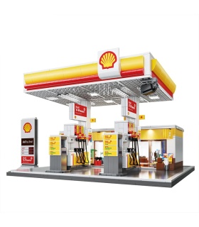 CADA C66026 Shell-Tankstelle - Bausteine-Spielzeugset