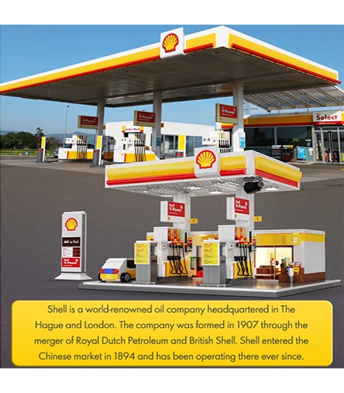 CADA C66026 Shell-Tankstelle - Bausteine-Spielzeugset