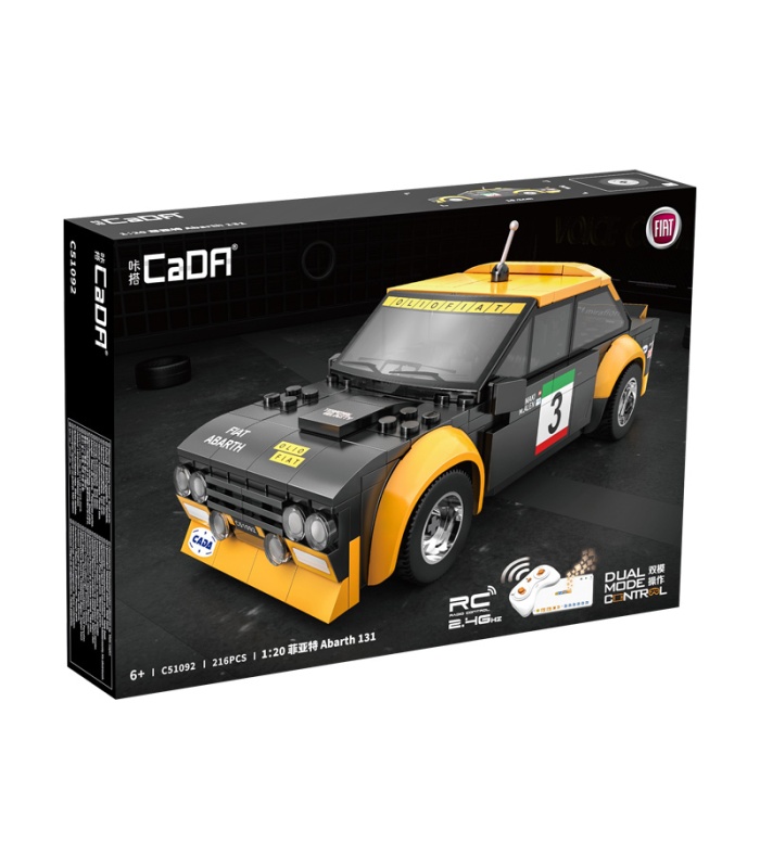 CADA C51092 Fiat Abarth 131 Remote Control Racing Car Building Blocks Toy Set