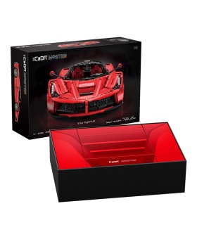 Ensemble de jouets de construction de voiture de course rouge Hypercar Laferrari Viva CADA C61505