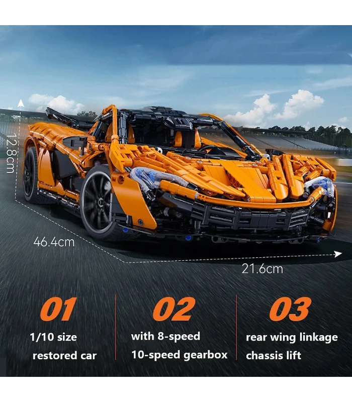 CADA C61513 McLaren P1 Assassin XR Sportwagen-Bausteine-Spielzeugset