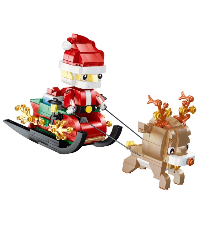 QIZHILE 90012 Weihnachtsmann Elf Weihnachtshaus Baustein-Spielzeug-Set