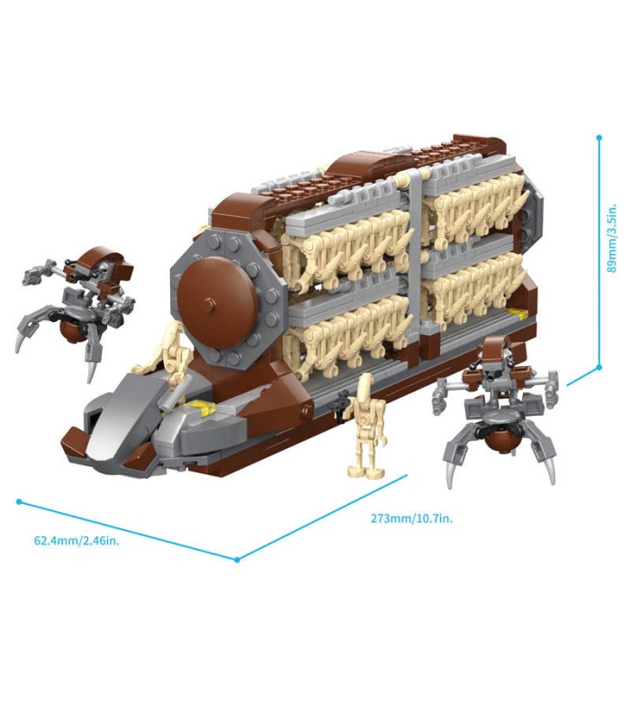 Custom Star Wars Multi Troop Transport Building Bricks Toy Set 522 Pcs