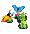 Custom The Insect Collection LED Light Version Building Bricks Toy Set 730 Pcs