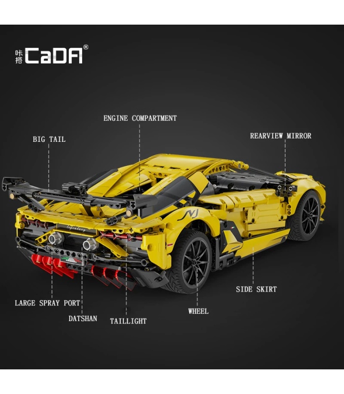 CaDA C63004 Lamborghini Aventador LP700 Sport Car Building Blocks Toy Set