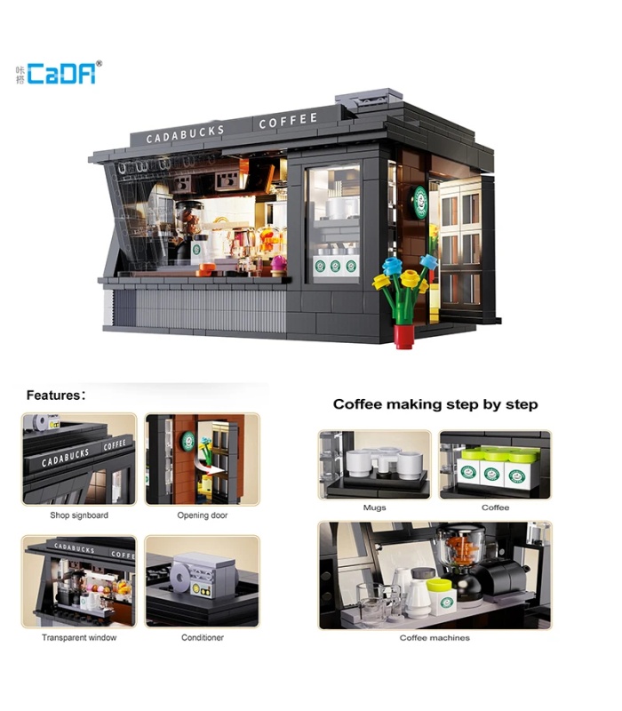 Ensemble de jouets de construction CaDA C66005 Coffee House