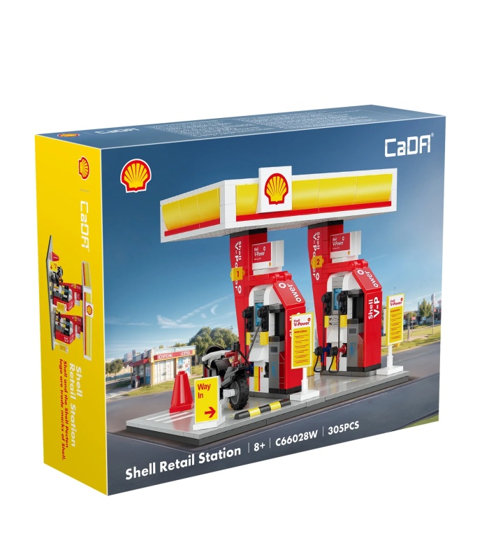 Ensemble de blocs de construction de station de vente au détail Shell CaDA C66028