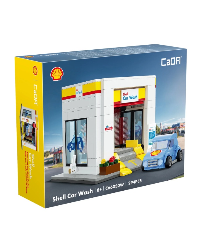 CaDA C66030 Shell Car Wash Building Blocks Toy Set