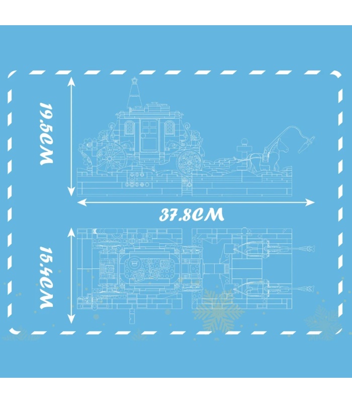 Juego de bloques de construcción de carroza de Blancanieves Mould King 10161