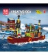 Juego de bloques de construcción de juguete para barco de pesca MOULD KING 10135