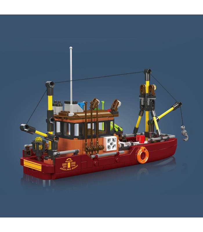 Juego de bloques de construcción de juguete para barco de pesca MOULD KING 10135