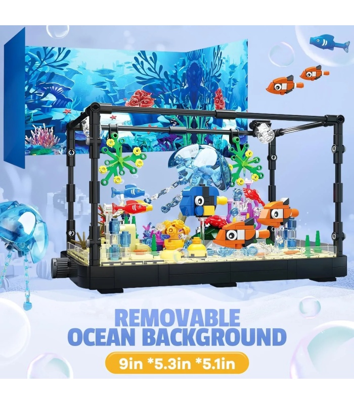 Ensemble de jouets de construction pour aquarium TUOMU T4001 avec poissons clowns et coraux