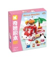 Ensemble de jouets de construction Keeppley K20848 Hello Kitty Pochacco Hamburger Truck