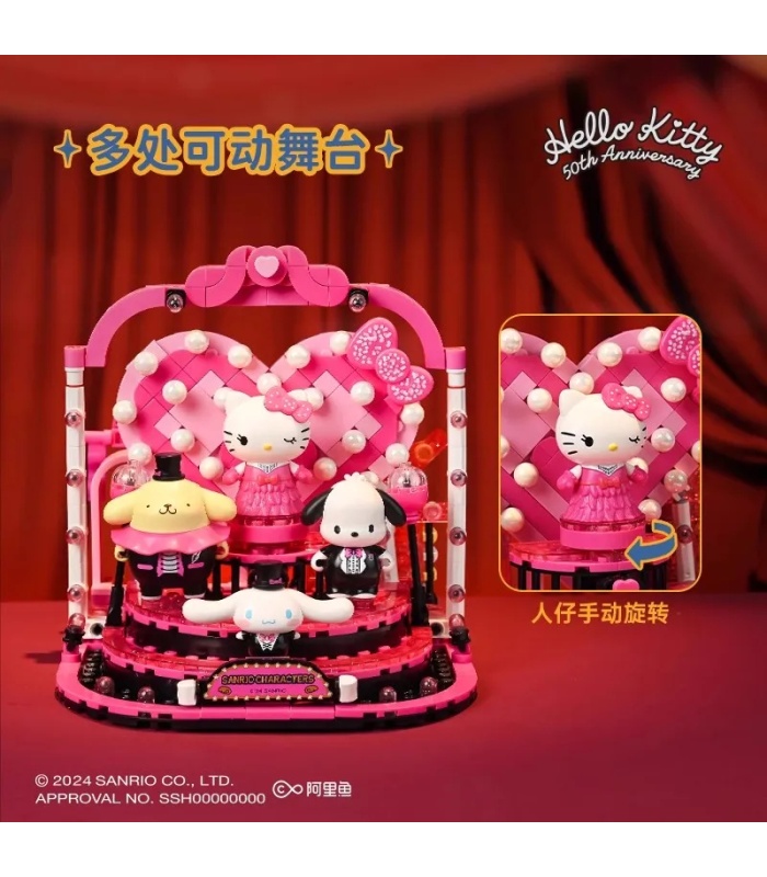 Keeppley K20850 Ensemble de jouets de construction Hello Kitty 50e anniversaire Kawaii Diva