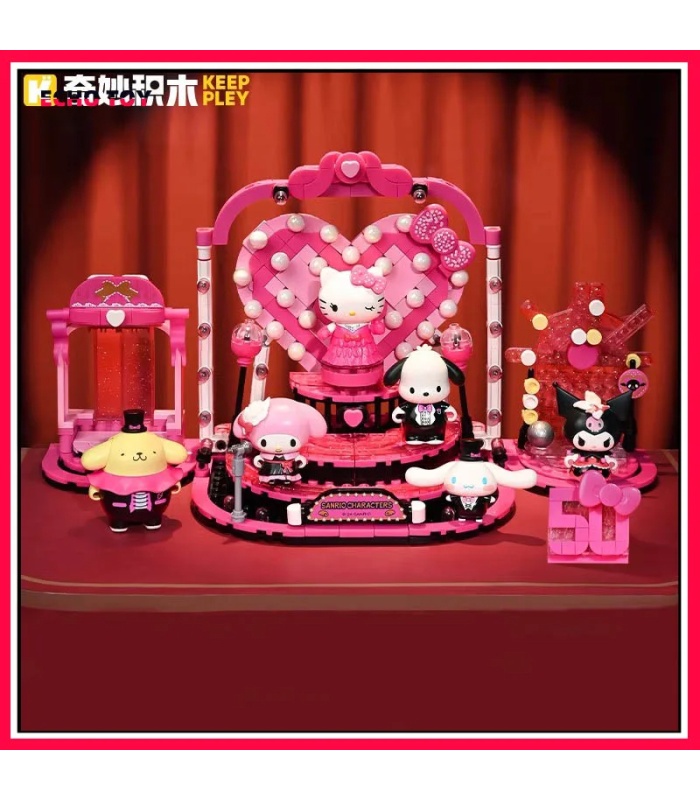 Juego de bloques de construcción de Hello Kitty Kawaii Diva conmemorativo del 50.° aniversario K20850 de Keeppley