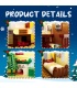 Juego de bloques de construcción de juguete de pueblo de nieve navideño personalizado