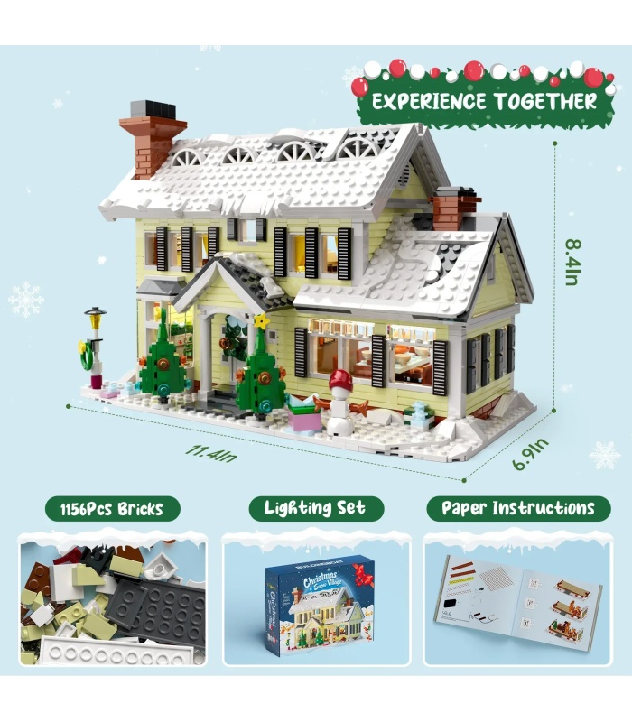 Custom Christmas Snow Village Building Blocks Toy Set