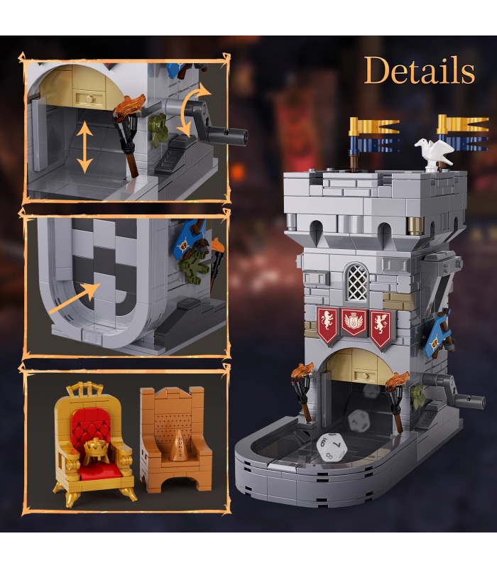 Custom Dungeons and Dragons Dice Tower Building Blocks Toy Set