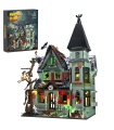 Custom Spooky Haunted House with LED Light Building Blocks Toy Set