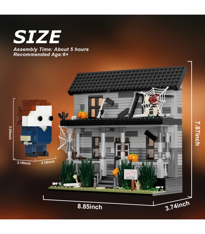 Custom Michael Myers House Building Blocks Toy Set