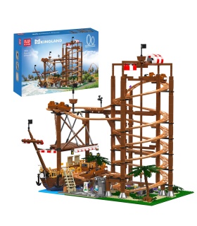 Juego de bloques de construcción de montaña rusa de doble hélice MOULD KING 11013