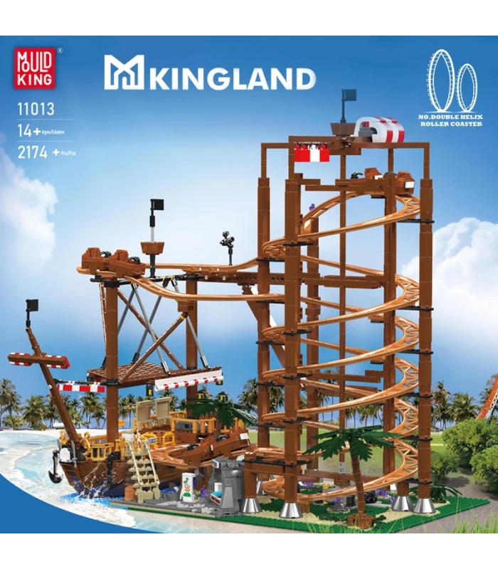 MouldKing 11013 Double Helix Roller Coaster Building Blocks Toy Set