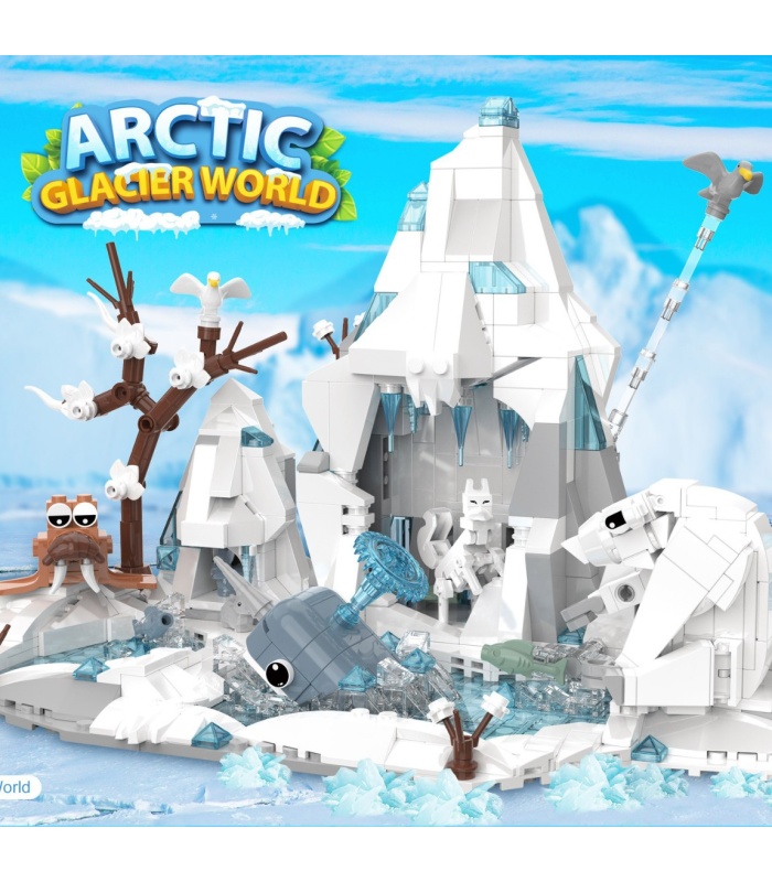 Juego de bloques de construcción de juguetes Arctic Glacier World personalizado DK 6024