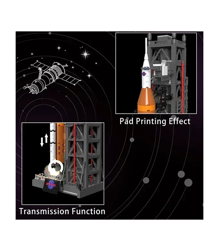 Juego de bloques de construcción de juguete para el sistema de lanzamiento espacial de aterrizaje lunar DK 7007 personalizado