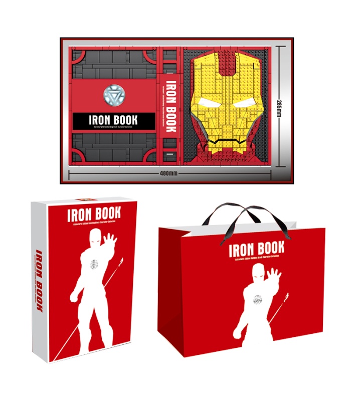 Custom Iron Man Book Memorial Hall of Armor With Figures Building Blocks Toy Set 2615