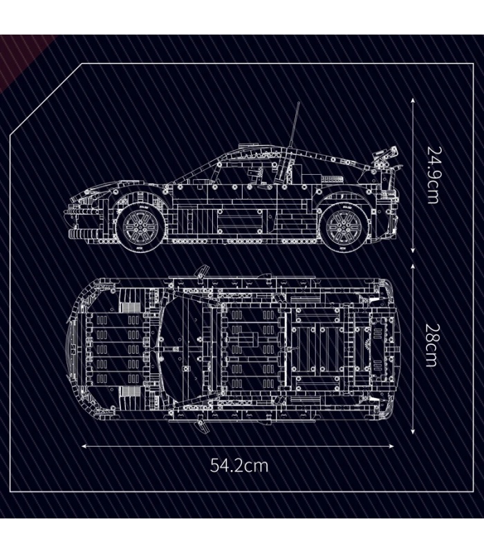 Juego de bloques de construcción de coches de rally Citroën C4 WRC de MOULD KING 13187