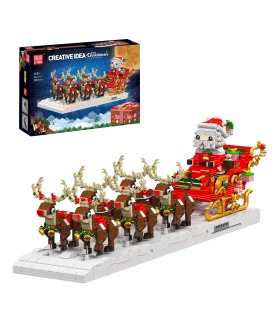 Juego de bloques de construcción de trineo de Papá Noel MOULD KING 10154