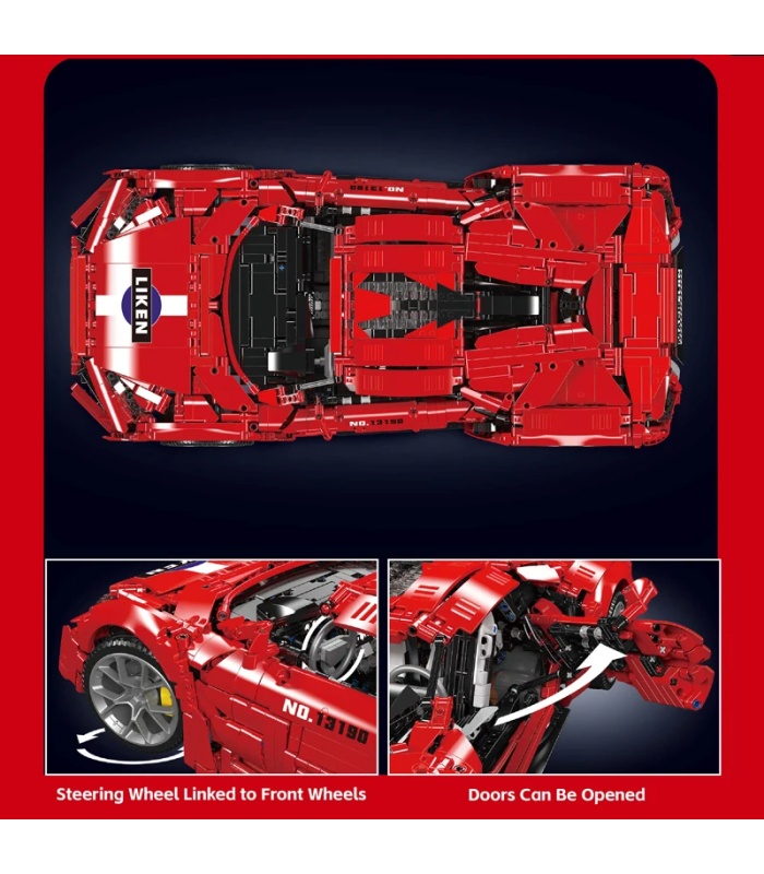 MOULD KING 13190 Lykan HyperSport Car Ensemble de jouets de construction télécommandés