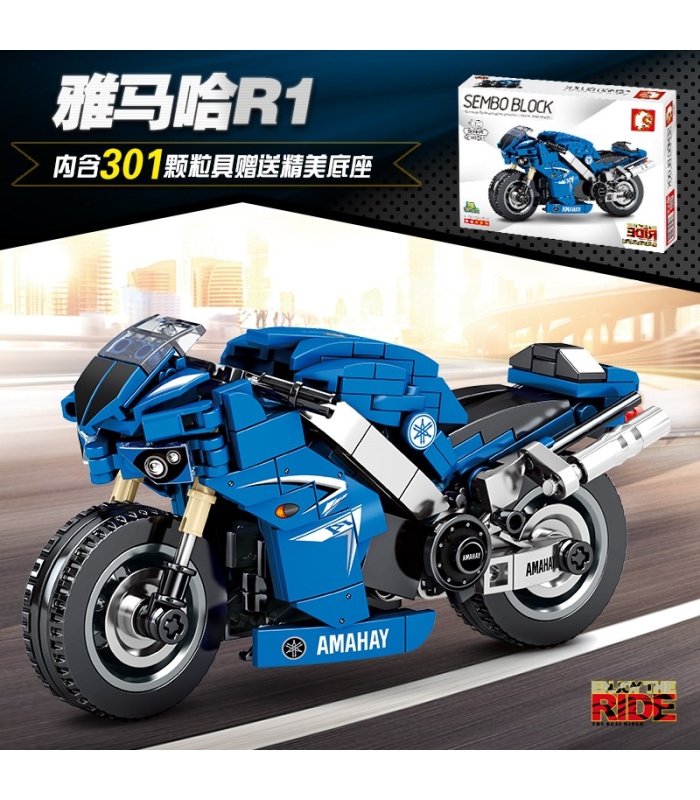 SEMBO 701102 Techinque Series Yamaha R1 Motorcycle Building Blocks Toy Set