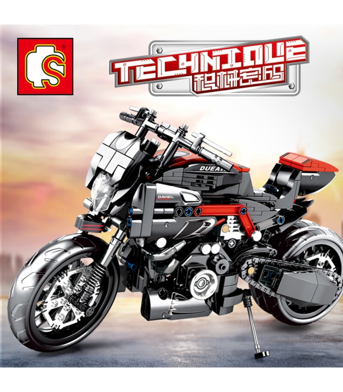 SEMBO 701703 Techinque Series Dueati Motorrad-Bausteine-Spielzeug-Set