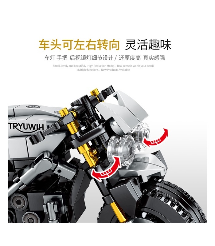 SEMBO 701113 Techinque Series Triump Motorcycle Building Blocks Toy Set