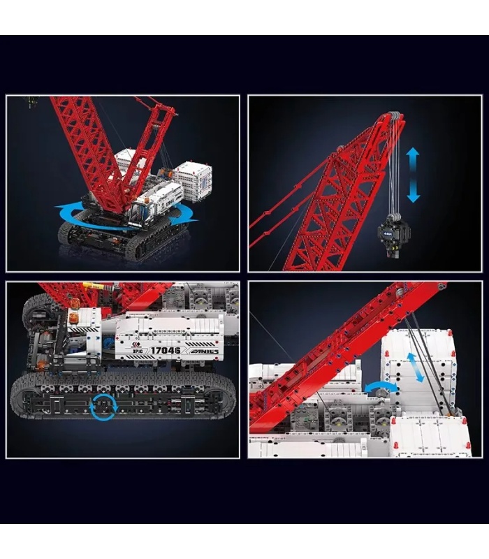 MOULD KING 17046 Wacker 16000 Crawler Crane Building Blocks Toy Set