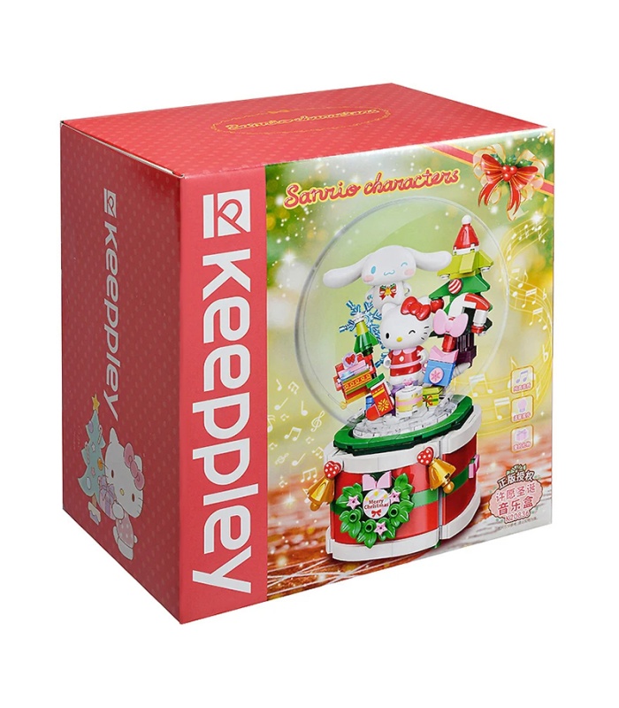 Coffret de jouets Keeppley K20836 Sanrio Wish Christmas Music Box Blocs de construction