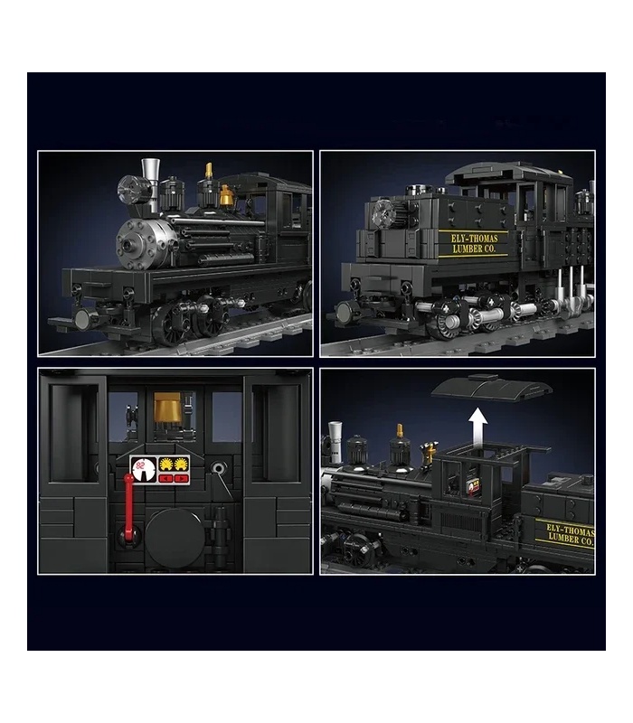 Juego de bloques de construcción de locomotora de vapor Shay de MOULD KING 12032