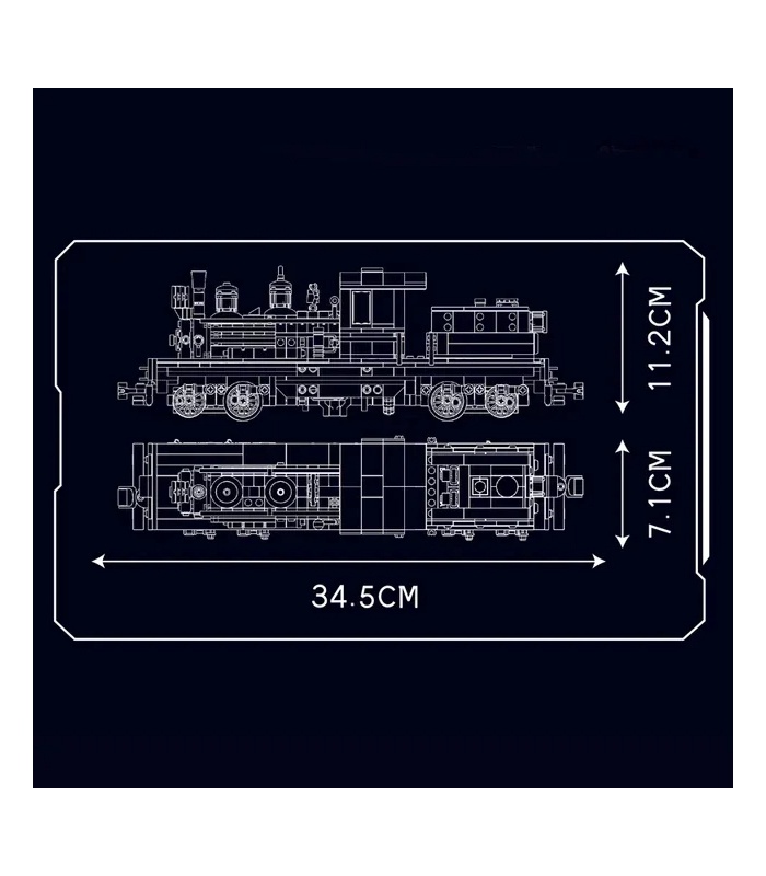 Juego de bloques de construcción de locomotora de vapor Shay de MOULD KING 12032