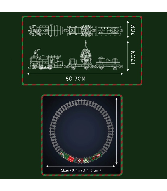 MOULD KING 12039 ESU KG230 Diesel Locomotive Christmas Special Edition Building Blocks Toy Set