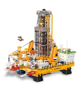 JIESTAR JJ9135 Bluewhale 1 Juego de bloques de construcción de plataforma petrolera