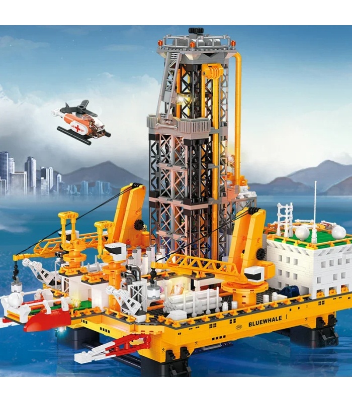 JIESTAR JJ9135 Bluewhale 1 Juego de bloques de construcción de plataforma petrolera