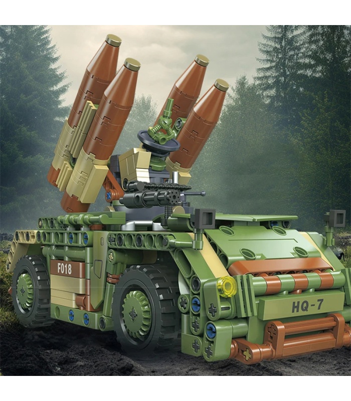 JIE STAR 58139 HQ-7 Air Defense Missile Launcher Building Blocks Toy Set