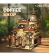 JIE STAR 89120 European Retro Cafe Shop Building Blocks Toy Set