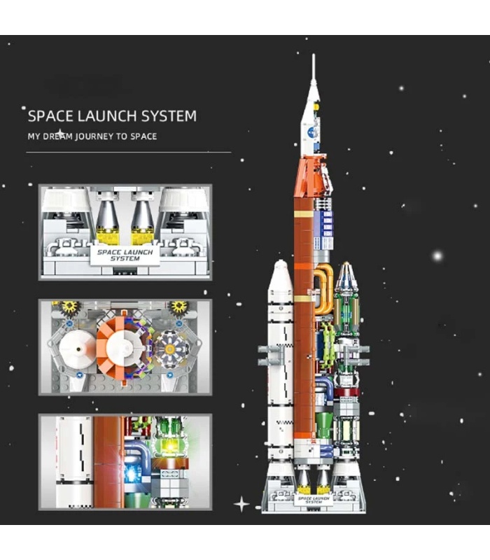 JIE STAR JJ9030 Trägerrakete Weltraum-Startsystem Bausteine Spielzeugset